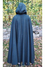 Cloakmakers.com 5860-Forest Green Wool Blend Cloak w/ Gold Multileaf Clasp & Brown Faux Suede Hood Lining