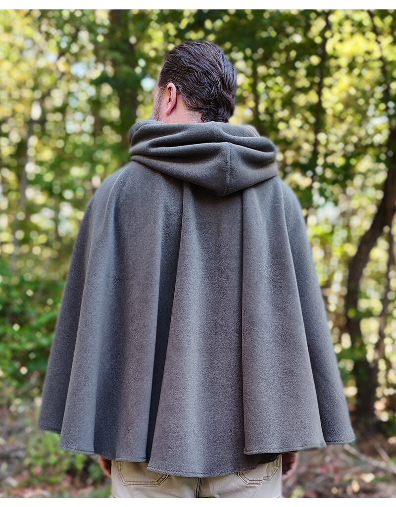 Cloakmakers.com 5861-Washable Sage Green Fleece Cloak w/ Bronze Toned Clasp