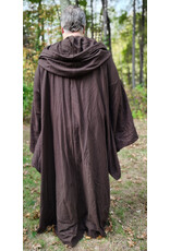 Cloakmakers.com R565-Washable Brown Wool Blend Robe w/ Hook & Eye Clasp and Drop Sleeves