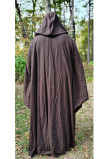 Cloakmakers.com R565-Washable Brown Wool Blend Robe w/ Hook & Eye Clasp and Drop Sleeves