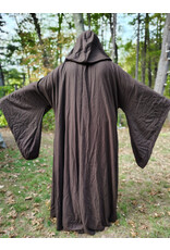 Cloakmakers.com R565-Washable Brown Wool Blend Robe w/ Hook & Eye Clasp and Drop Sleeves