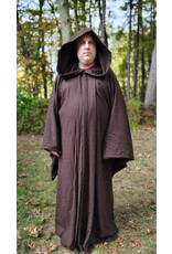 Cloakmakers.com R565-Washable Brown Wool Blend Robe w/ Hook & Eye Clasp and Drop Sleeves
