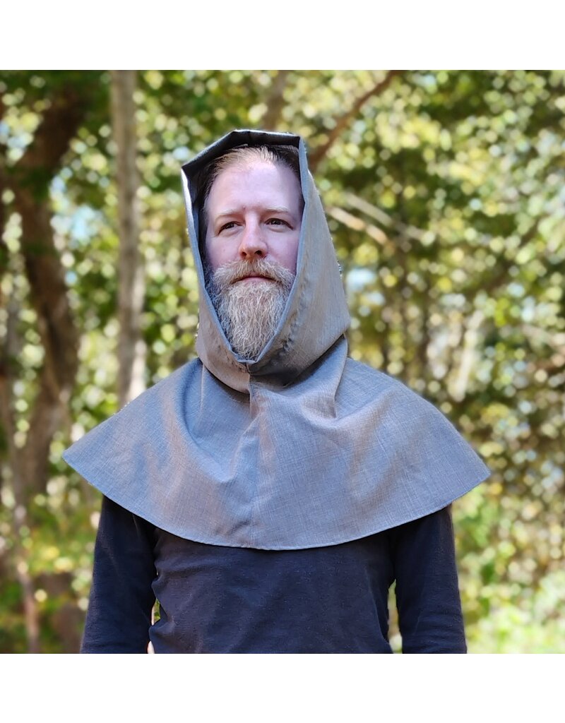Cloakmakers.com H547-Washable Heathered Grey Hooded Cowl