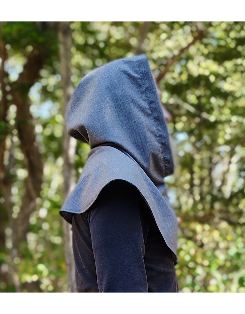 Cloakmakers.com H547-Washable Heathered Grey Hooded Cowl