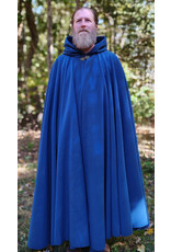 Cloakmakers.com 5863-Washable Blue Powershield Fleece Cloak w/ Bronze Toned Clasp