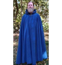 Cloakmakers.com 5863-Washable Blue Windbloc DWR  Fleece Cloak w/ Bronze Toned Clasp