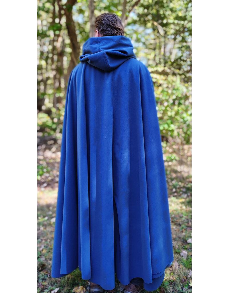 Cloakmakers.com 5863-Washable Blue Powershield Fleece Cloak w/ Bronze Toned Clasp