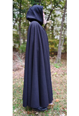 Cloakmakers.com 5864-Washable Black Wool Cloak w/ Triple Medallion Clasp