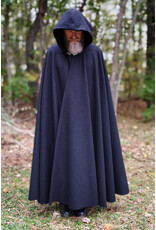 Cloakmakers.com 5864-Washable Black Wool Cloak w/ Triple Medallion Clasp