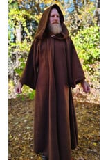 Cloakmakers.com R567-Washable Brown Fleece Robe w/ Hook & Eye Closure