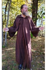 Cloakmakers.com R567-Washable Brown Fleece Robe w/ Hook & Eye Closure