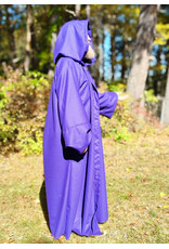Cloakmakers.com R568-Purple Wool Blend Robe w/ Black Velvet Hood Lining & Silver Toned Clasp