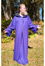 Cloakmakers.com R568-Purple Wool Blend Robe w/ Black Velvet Hood Lining & Silver Toned Clasp
