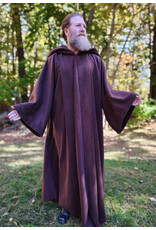 Cloakmakers.com R569-Washable Long Brown Fleece Robe w/ Hook & Eye Closure
