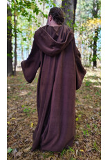 Cloakmakers.com R569-Washable Long Brown Fleece Robe w/ Hook & Eye Closure