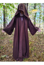 Cloakmakers.com R569-Washable Long Brown Fleece Robe w/ Hook & Eye Closure