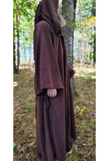 Cloakmakers.com R569-Washable Long Brown Fleece Robe w/ Hook & Eye Closure