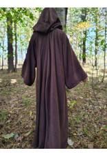 Cloakmakers.com R569-Washable Long Brown Fleece Robe w/ Hook & Eye Closure
