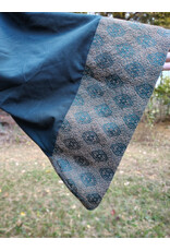 Cloakmakers.com G1199-Washable Green Wool Blend Gown w/ Brocade Drop Sleeves