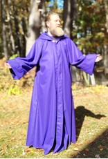 Cloakmakers.com R568-Purple Wool Blend Robe w/ Black Velvet Hood Lining & Silver Toned Clasp