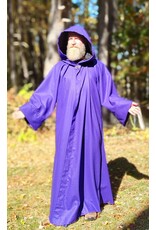 Cloakmakers.com R568-Purple Wool Blend Robe w/ Black Velvet Hood Lining & Silver Toned Clasp