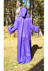 Cloakmakers.com R568-Purple Wool Blend Robe w/ Black Velvet Hood Lining & Silver Toned Clasp