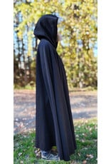 Cloakmakers.com 5867-Washable Black Wool Cloak w/ Triple Medallion Clasp