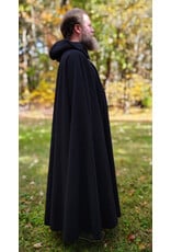 Cloakmakers.com 5867-Washable Black Wool Cloak w/ Triple Medallion Clasp