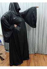 Cloakmakers.com R570-Washable Black Stretch Faux Lambskin Pullover Robe