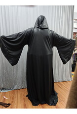 Cloakmakers.com R570-Washable Black Stretch Faux Lambskin Pullover Robe