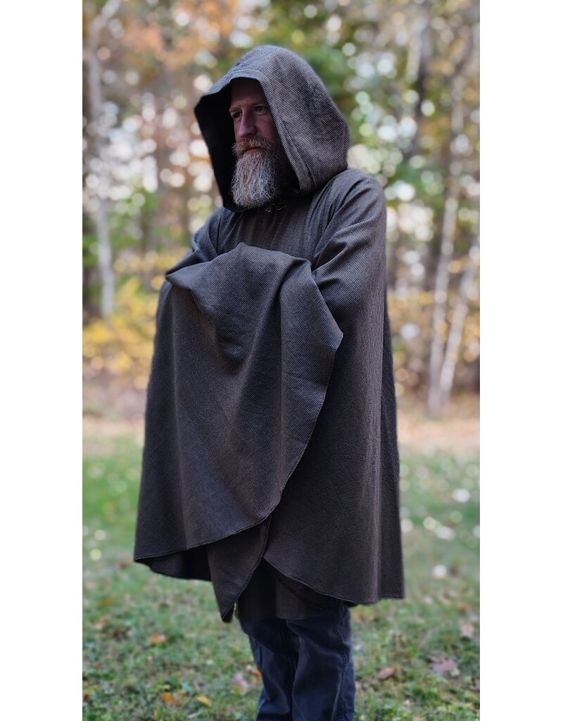 Cloakmakers.com 5690-Multitoned Washable Wool Blend Cloak w/ Olive Green Hood Lining
