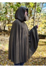 Cloakmakers.com 5690-Multitoned Washable Wool Blend Cloak w/ Olive Green Hood Lining