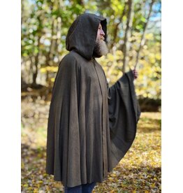 Cloakmakers.com 5690-Multitoned Washable Wool Blend Cloak w/ Olive Green Hood Lining