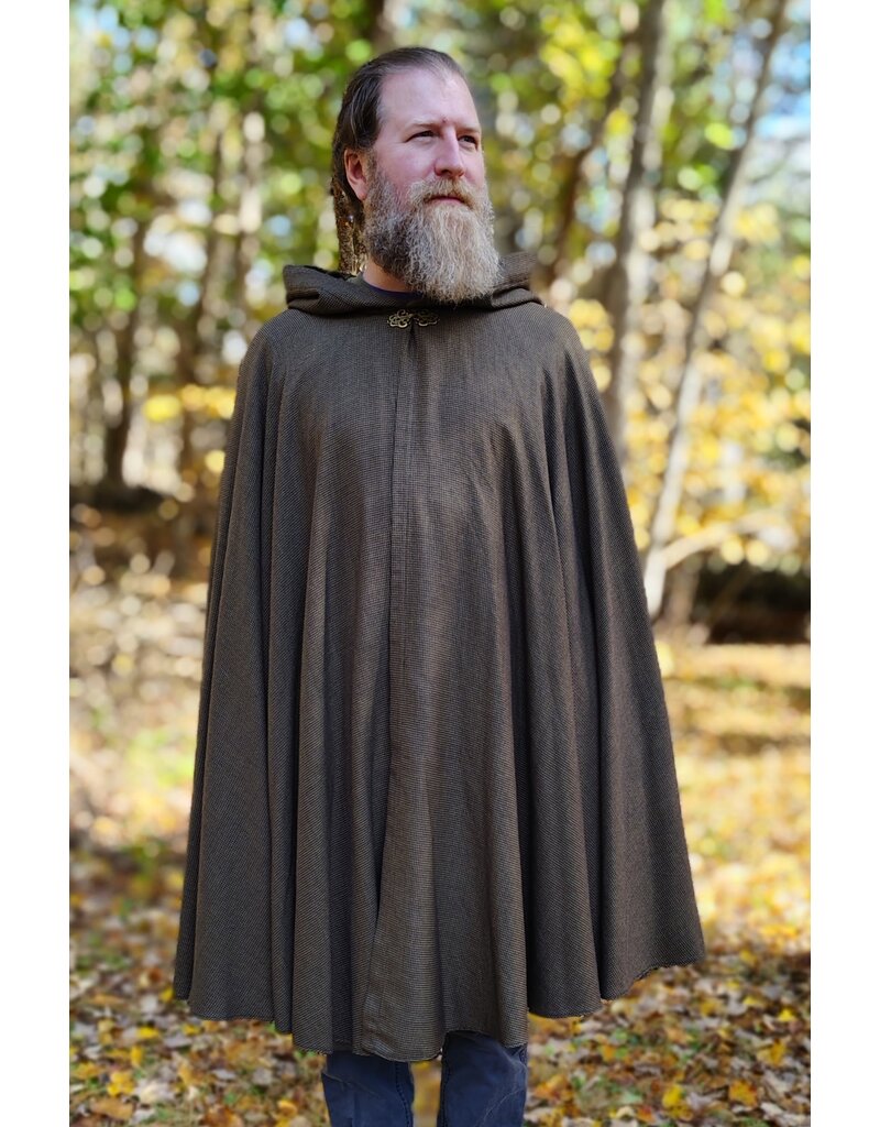 Cloakmakers.com 5690-Multitoned Washable Wool Blend Cloak w/ Olive Green Hood Lining