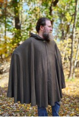 Cloakmakers.com 5690-Multitoned Washable Wool Blend Cloak w/ Olive Green Hood Lining