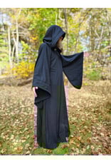 Cloakmakers.com R572-Washable Black Wool Robe w/ Drop Sleeves & Pockets