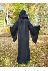 Cloakmakers.com R572-Washable Black Wool Robe w/ Drop Sleeves & Pockets