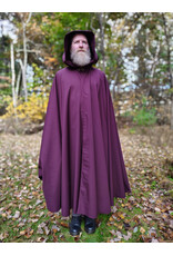 Cloakmakers.com 5870-Washable Rich Garnet Fleece Cloak w/ Rain Resistant Nylon Exterior