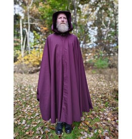 Cloakmakers.com 5870-Washable Rich Garnet Fleece Cloak w/ Rain Resistant Nylon Exterior