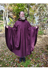 Cloakmakers.com 5870-Washable Rich Garnet Fleece Cloak w/ Rain Resistant Nylon Exterior
