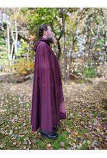 Cloakmakers.com 5870-Washable Rich Garnet Fleece Cloak w/ Rain Resistant Nylon Exterior