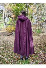 Cloakmakers.com 5870-Washable Rich Garnet Fleece Cloak w/ Rain Resistant Nylon Exterior