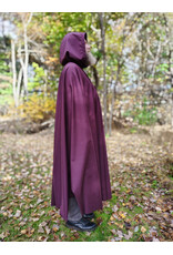 Cloakmakers.com 5870-Washable Rich Garnet Fleece Cloak w/ Rain Resistant Nylon Exterior