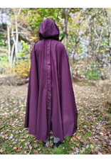 Cloakmakers.com 5870-Washable Rich Garnet Fleece Cloak w/ Rain Resistant Nylon Exterior