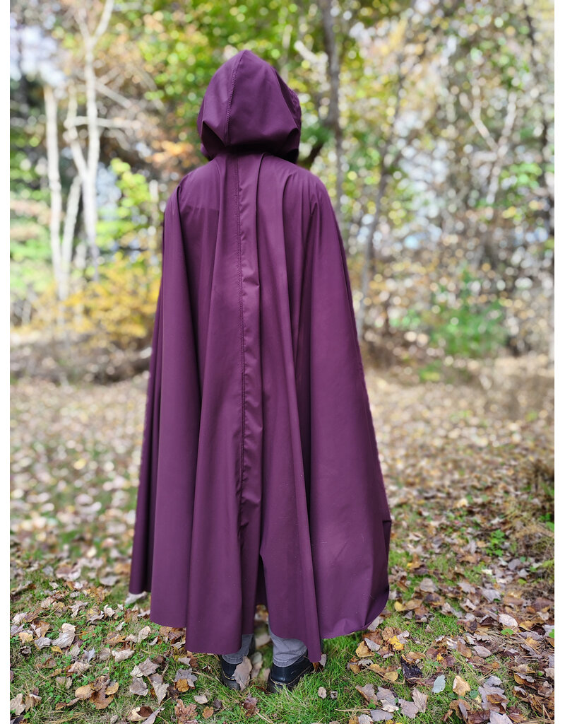 Cloakmakers.com 5870-Washable Rich Garnet Fleece Cloak w/ Rain Resistant Nylon Exterior