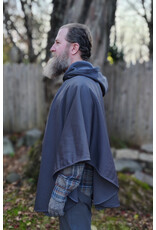 Cloakmakers.com 5879-Washable Grey Hard Faced Fleece Cloak w/ Silver Tone Clasp