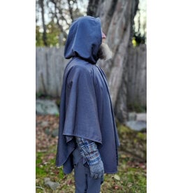 Cloakmakers.com 5879-Washable Grey Hard Faced Fleece Cloak w/ Silver Tone Clasp