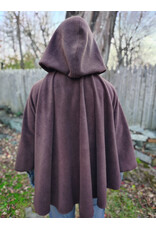 Cloakmakers.com 5880-Washable Brown Fleece Cloak w/ Antiqued Bronze Tone Clasp
