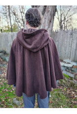 Cloakmakers.com 5880-Washable Brown Fleece Cloak w/ Antiqued Bronze Tone Clasp
