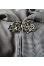 Cloakmakers.com 5881-Grey Fleece Water Resistant Cloak w/ Silver Tone Clasp